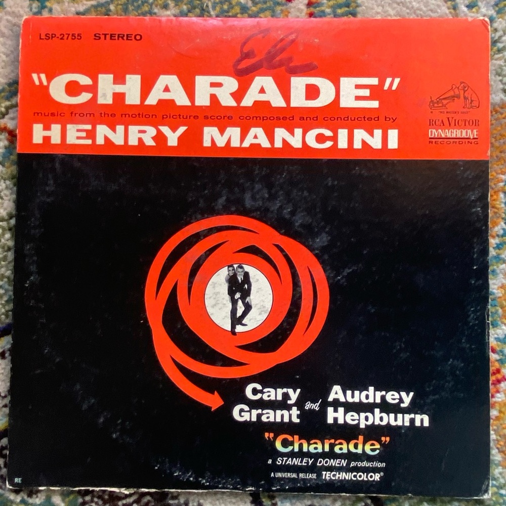 Henry Mancini Charade Vinyl LP Soundtrack Vintage OG Press Carey Grant Hepburn